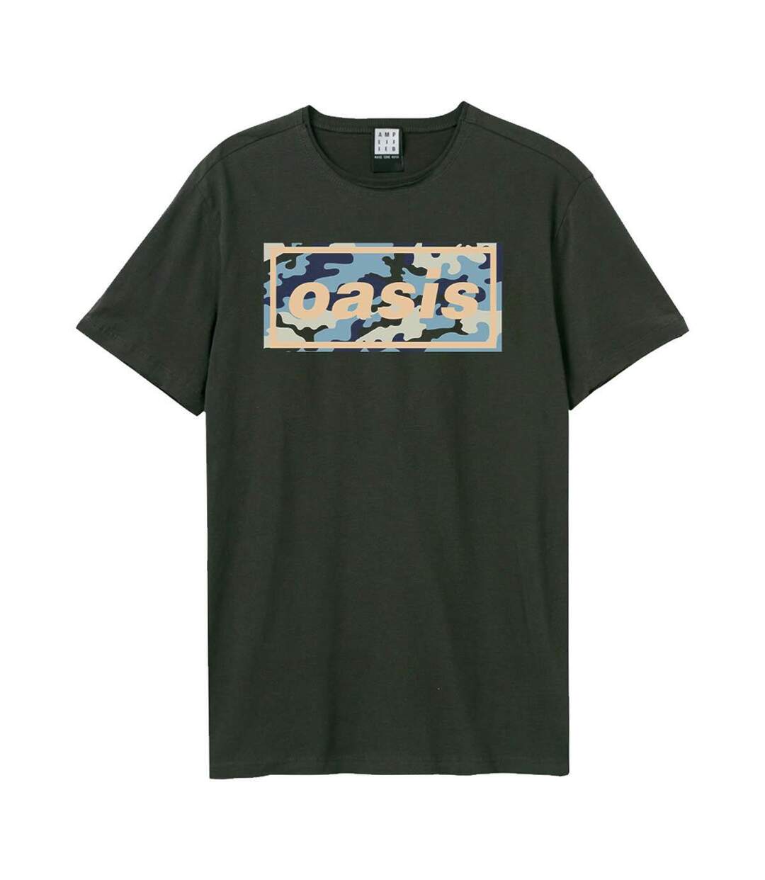 Unisex Adult Camo Oasis Logo T-shirt Charcoal Amplified-1
