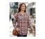 Chemisier Femme en Flanelle de Coton Carreaux Rose/Gris-1