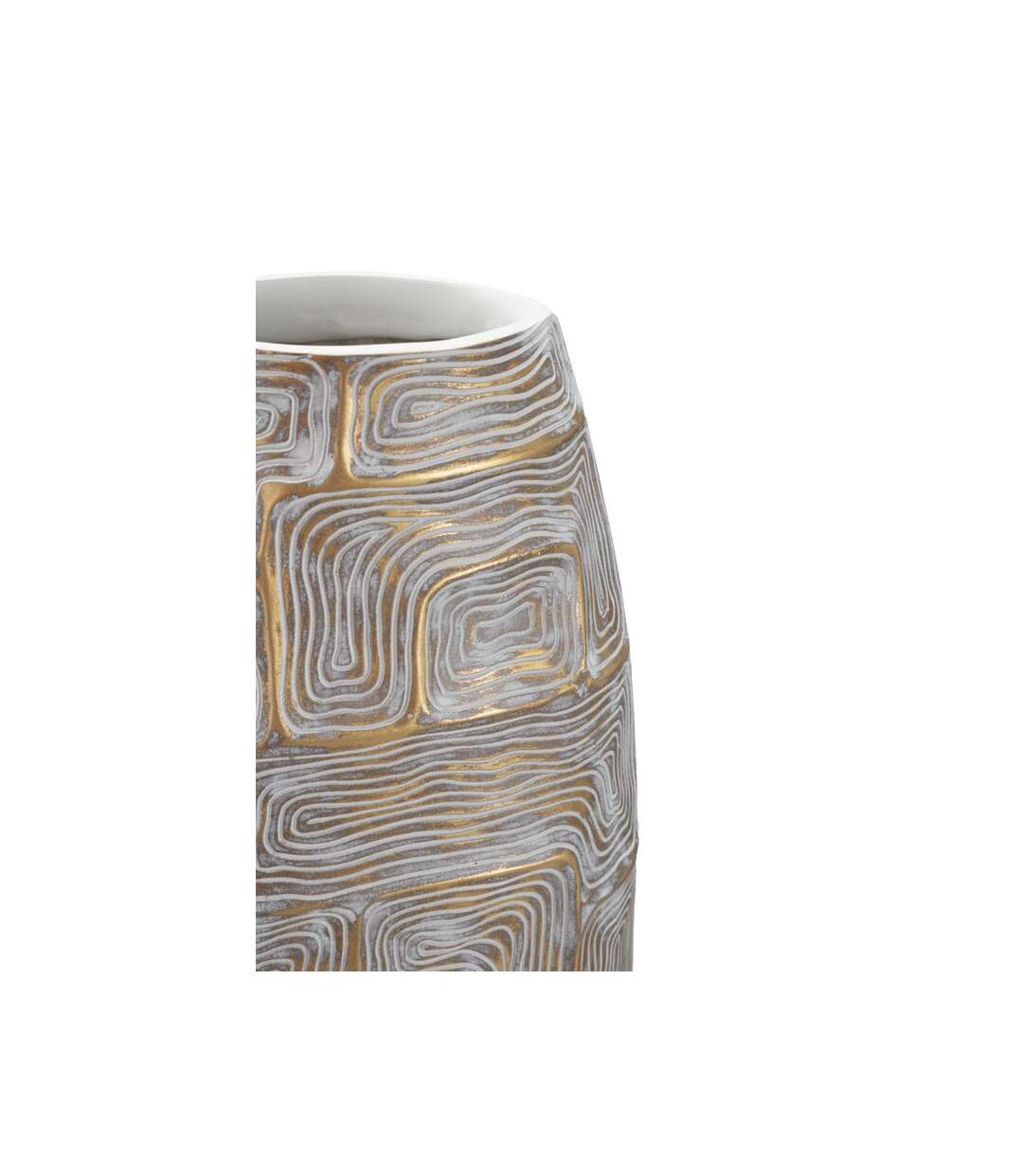 Vase Design Haut en Résine Elips 59cm Or-3