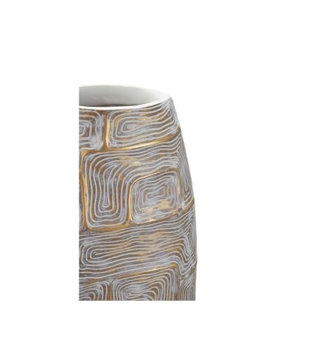 Vase Design Haut en Résine Elips 59cm Or