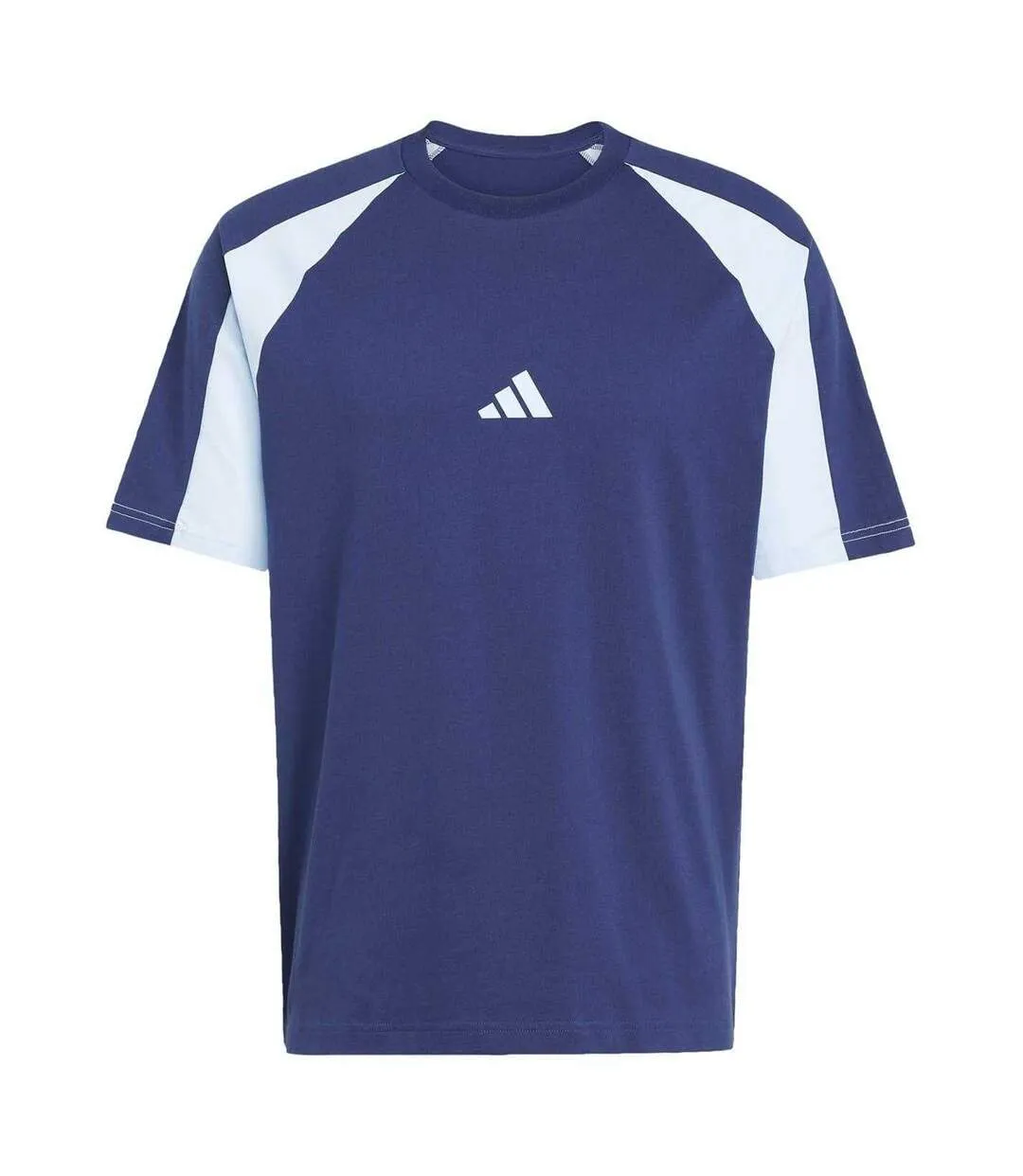 Mens Essentials Colour Block T-shirt Dark Blue Adidas-2