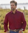 Men's Burgundy Poplin Shirt Atlas For Men
