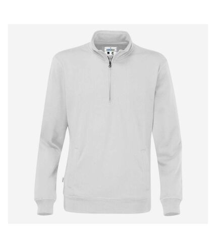 Cottover Unisex Adult Half Zip Sweatshirt (White)