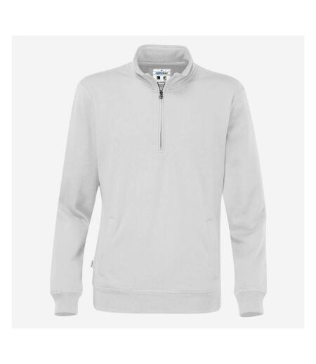 Cottover Unisex Adult Half Zip Sweatshirt (White)