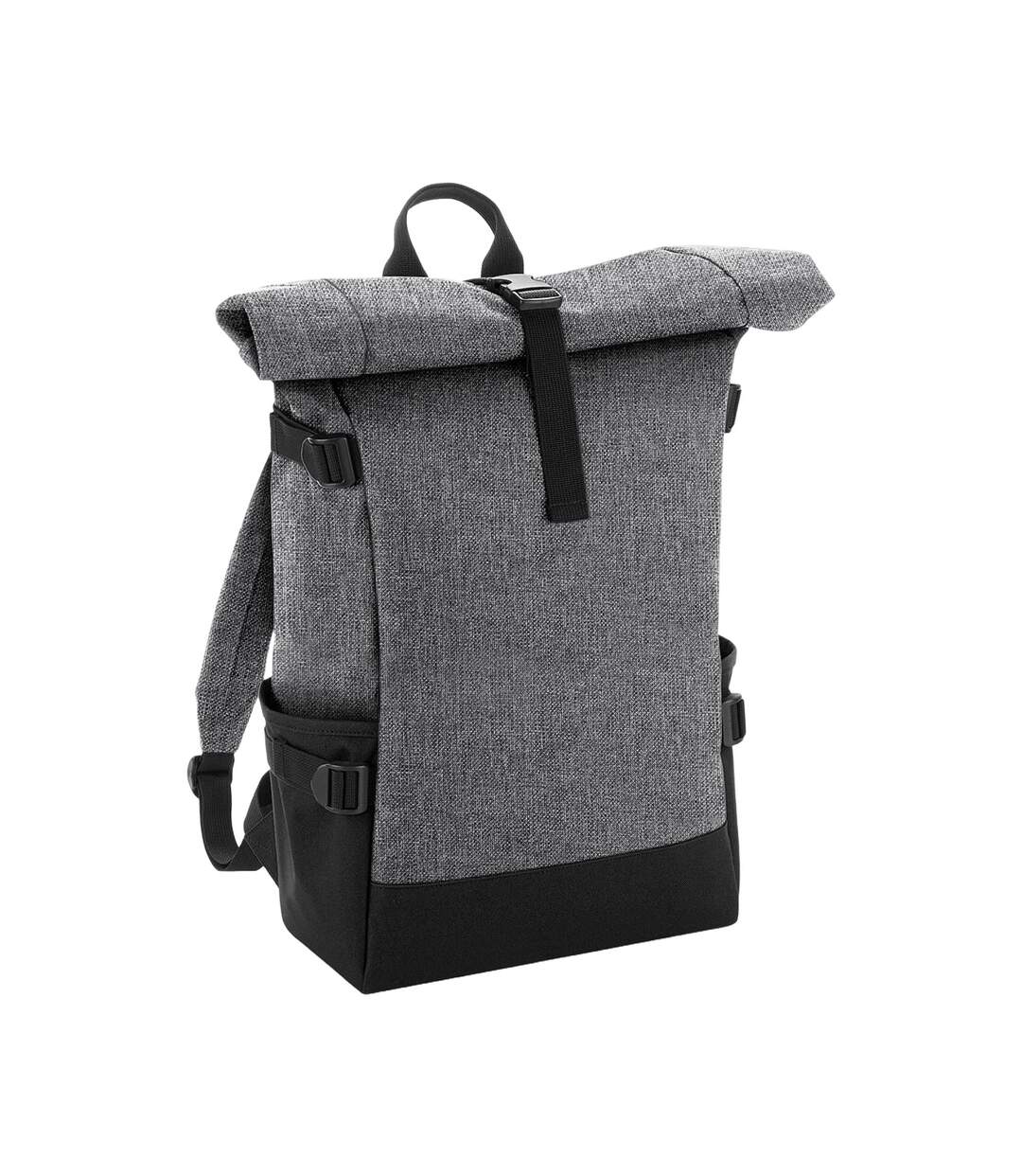 Sac À Dos Block Taille Unique Gris Chiné Noir Bagbase-1
