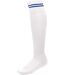chaussettes sport - PA015 - blanc rayure royal