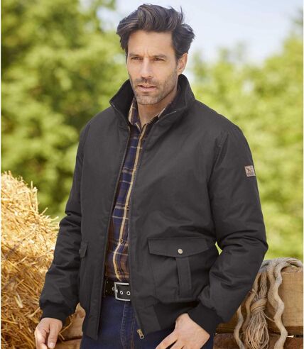 Men's Black Outdoor Full Zip Jacket