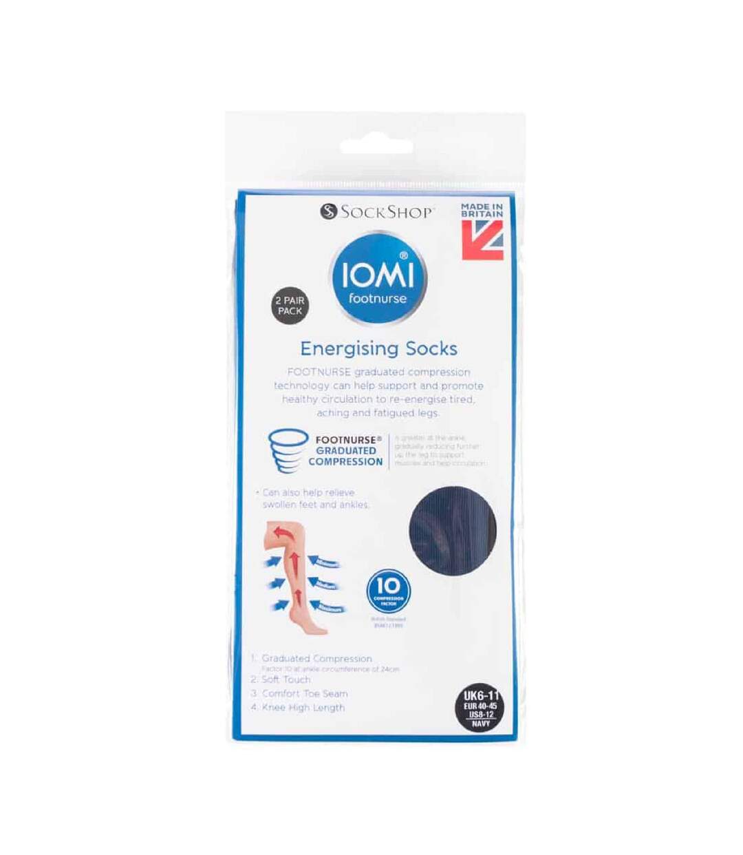 2 Paires Chaussettes de Compression Homme Hautes-2