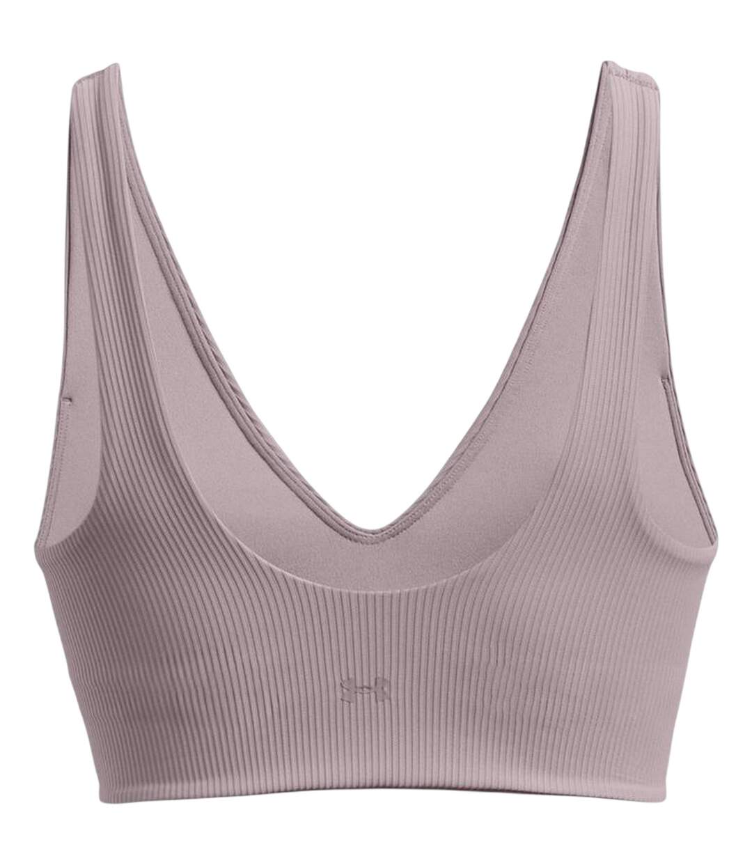 Brassière Motif/style Côtelé Femme Gris Under Armour-2