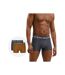 DIM Lot de 2 Boxers Homme Coton 3D FLEX AIR Marron toasté Gris foncé