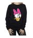 Disney Sweatshirt peint Daisy Duck Head Womens/Ladies (Noir) - UTBI26956-3