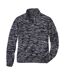 Men's Mottled Quarter-Zip Sweater - Blue