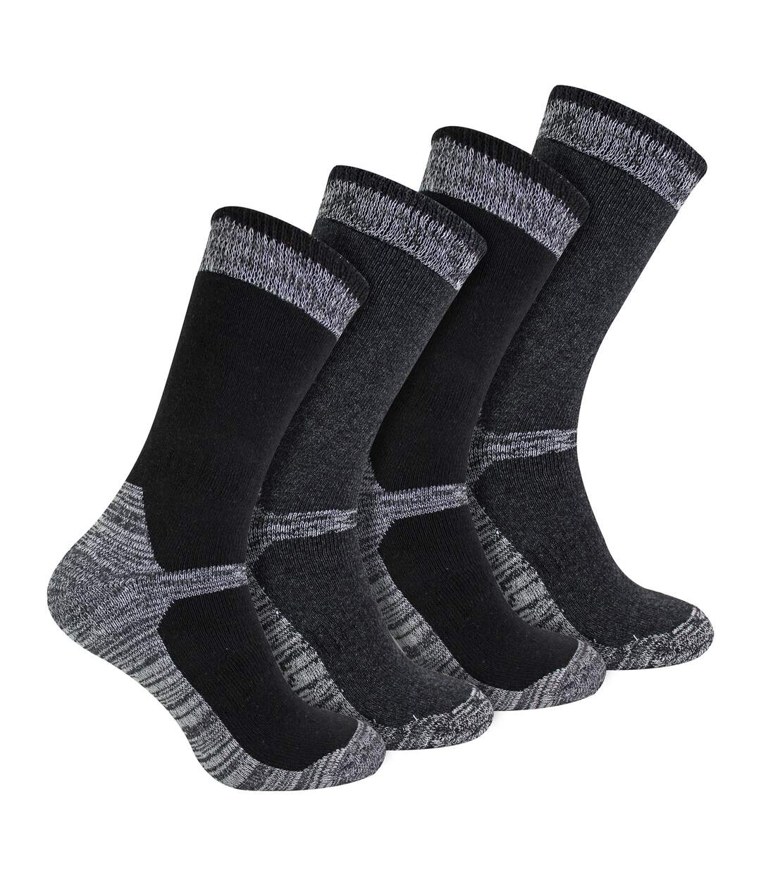 4 Pr Chaussettes de Travail Homme Coton pour Été-1
