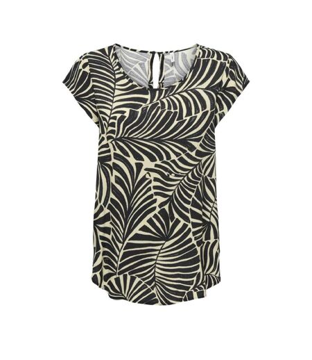 Blouse beige/noir à motifs femme only nova - 34
