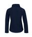 Womens hooded premium softshell jacket windproof, waterproof & breathable navy blue B&C