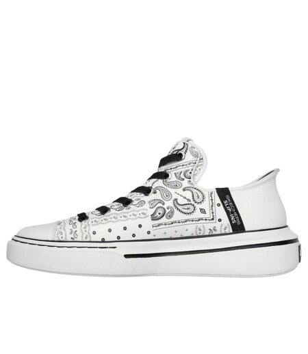 Mens Snoop Dogg Bandana Print Trainers White Black Skechers