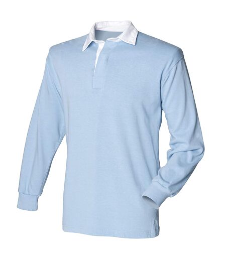 Front Row Mens Long Sleeve Sports Rugby Shirt (Royal) - UTRW473