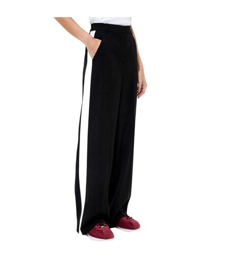Pantalon Motif/style Rayure Latérale Bella Femme Noir Crème French Connection