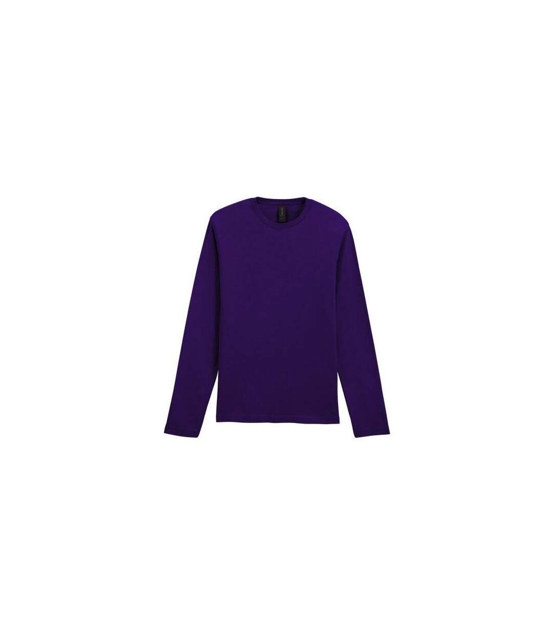 T-shirt Uni Manches Longues Softstyle Homme Violet Foncé Gildan-2