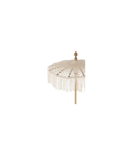 Parasol Déco sur Pied Macramé 95cm Blanc