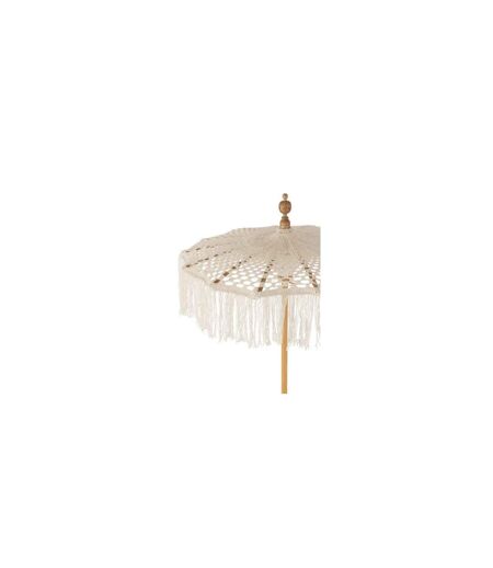 Parasol Déco sur Pied Macramé 95cm Blanc