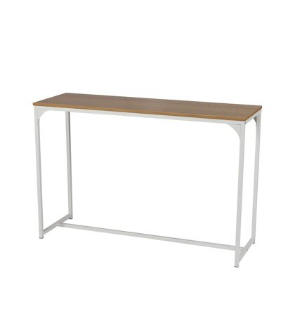Console Casa Blanca en panneaux de particules et Métal - L.120 cm x H.79 cm - Beige et Blanc