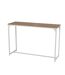 Console Casa Blanca en panneaux de particules et Métal - L.120 cm x H.79 cm - Beige et Blanc-1