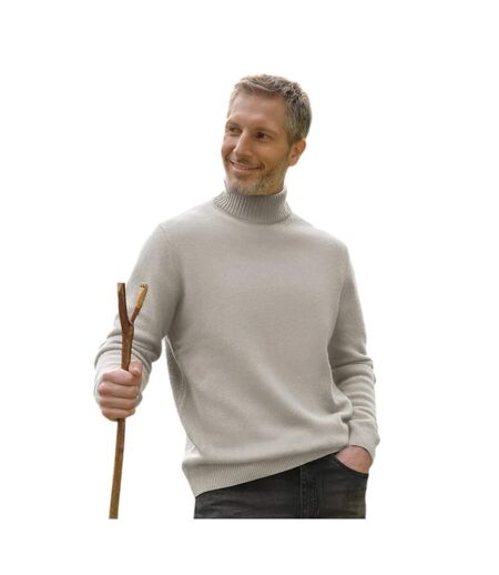 Chandail À Col Polo Pour Hommes Crème WoolOvers