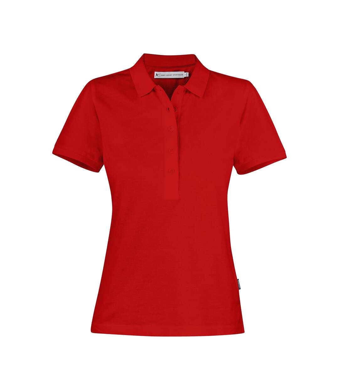 Womens/ladies Neptune Polo Shirt Red James Harvest-2