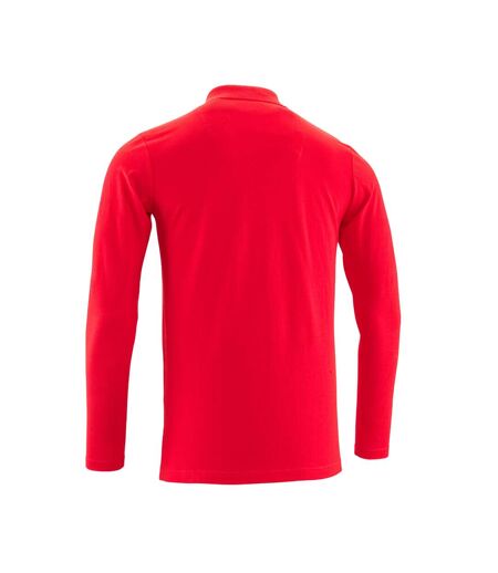 Mens Crossover Long-sleeved Polo Shirt Grey Mascot