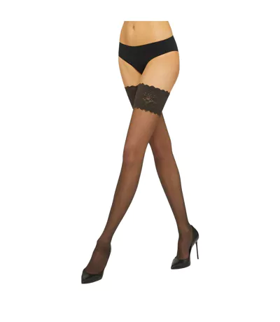 Bas Autofixants Luxurious Femme Noir Couture