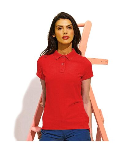 Asquith & Fox Womens/Ladies Short Sleeve Performance Blend Polo Shirt (Cherry Red)