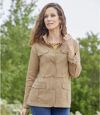 Women's Linen/ Viscose Safari-Style Jacket - Beige Atlas For Men