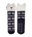 Isotoner Chaussettes d'intérieur femme en maille, doublé sherpa, antidérapante-2