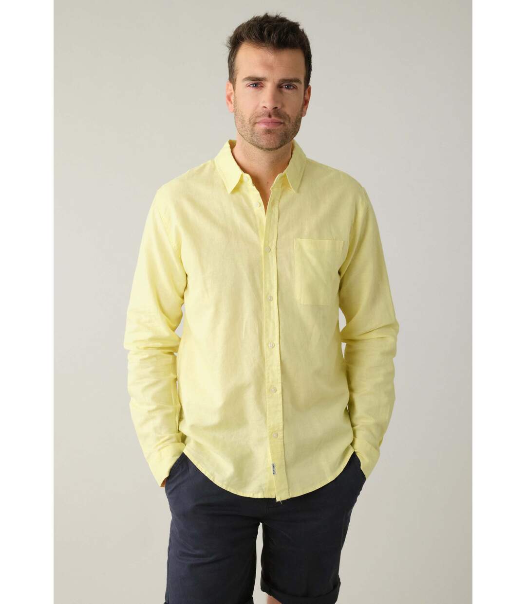 Chemise homme en lin SOLE-1