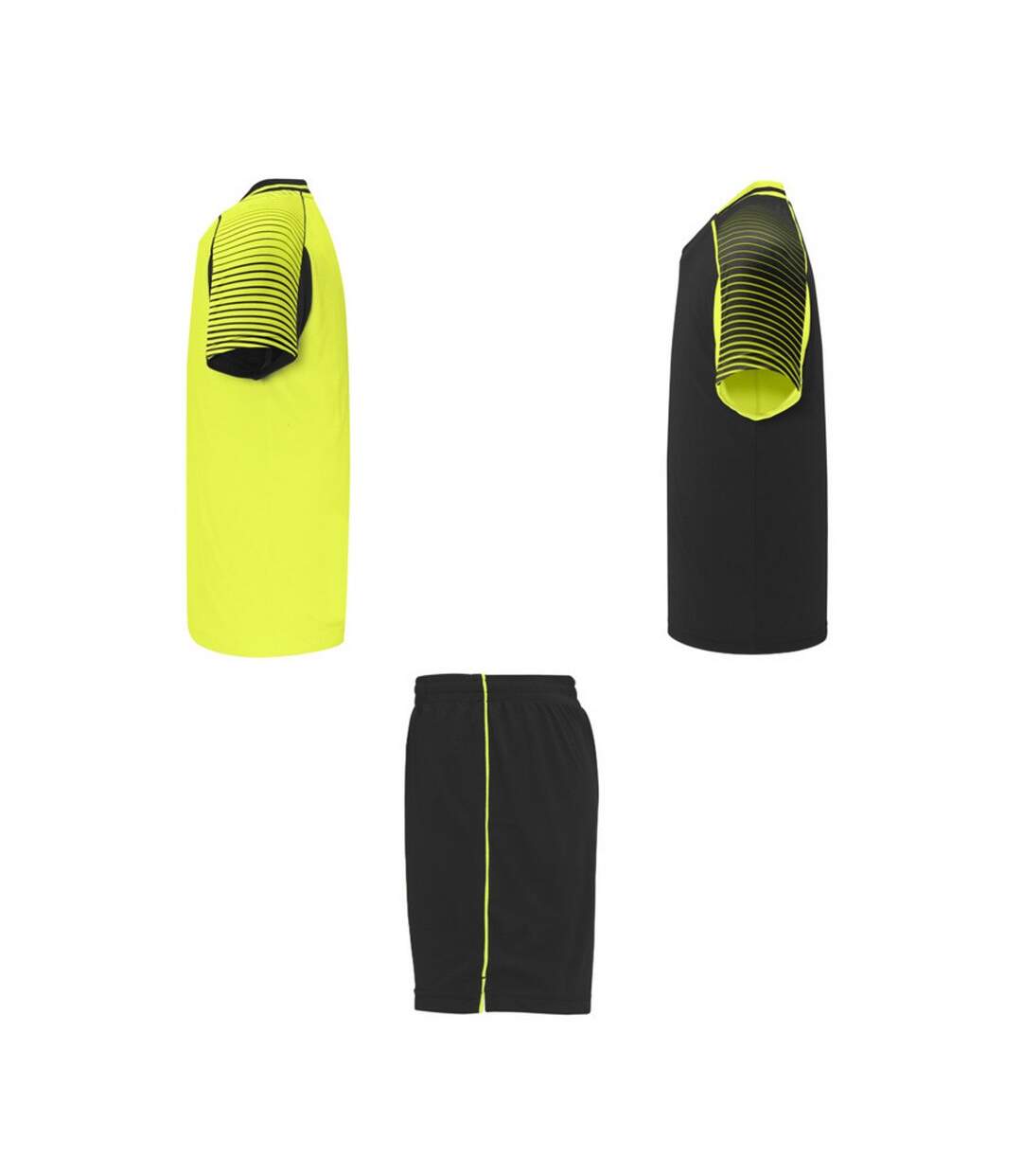 Unisex Adult Juve Sports Sports Set Fluorescent Yellow Solid Black Roly-3