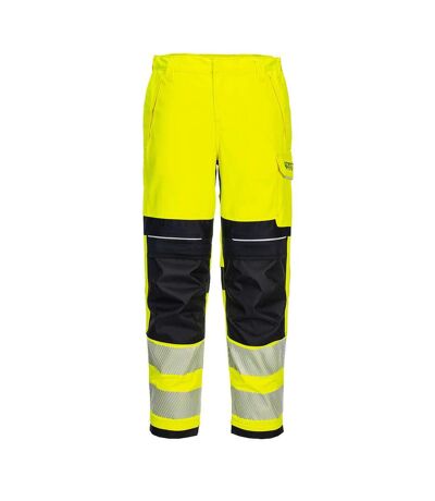 Womens/ladies Pw3 Modaflame Hi-vis Work Trousers Yellow Black Portwest