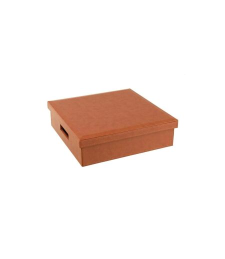 Boîte Jeux de Cartes & Échiquier Ezra 35cm Cognac