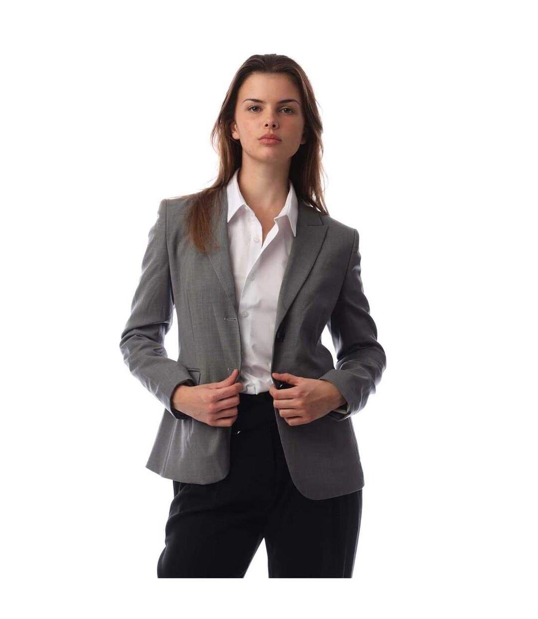 Blazer Motif/style Uni Femme Argenté Boss-2