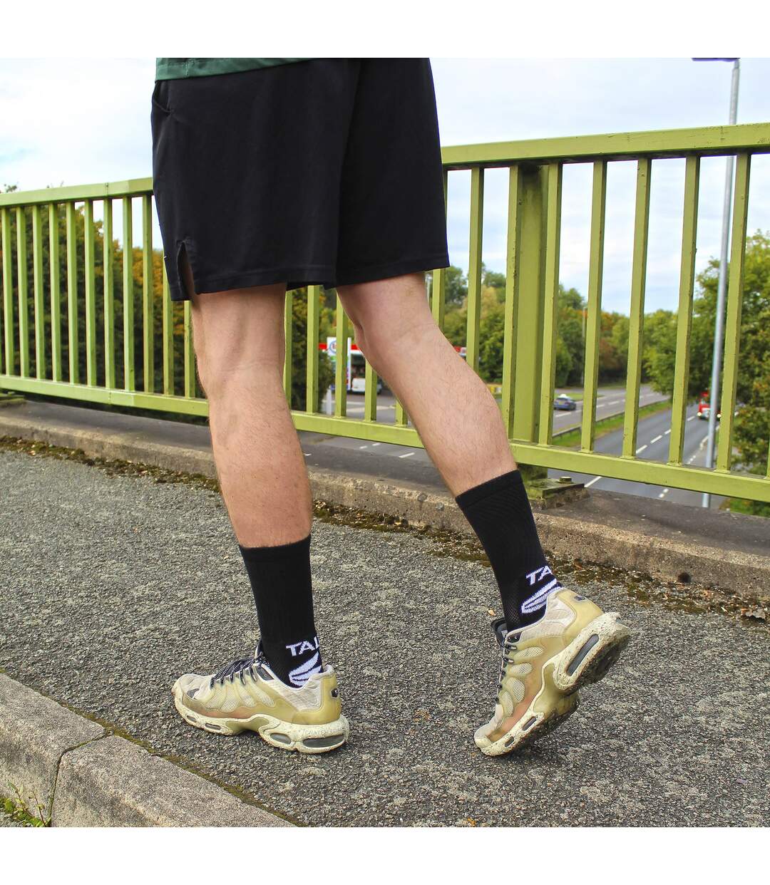 6 Pack Mens Bamboo Crew Grip Socks | Reinforced Heel & Toe Soft Non Slip Socks-4