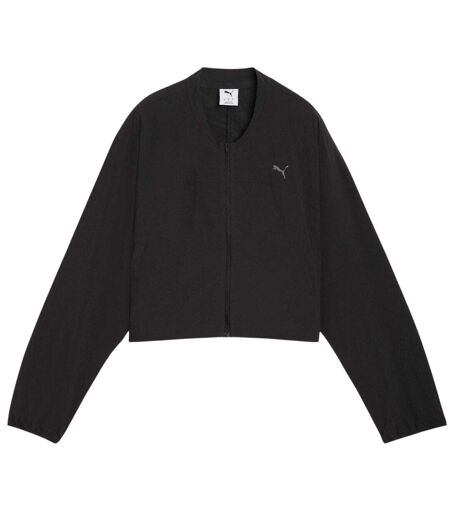 Womens/ladies Crop Sweatshirt  Black Puma