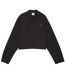 Womens/ladies Crop Sweatshirt  Black Puma-2