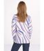 Pull doux court col rond imprimé graphique-2