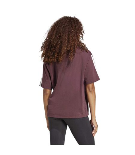 T-shirt Motif/style 3 Rayures Essentials Femme Rubis Adidas