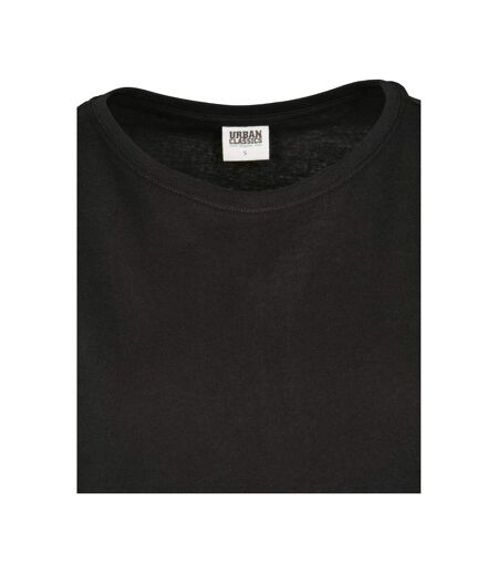 Womens/ladies organic cotton extended shoulder t-shirt black Urban Classics