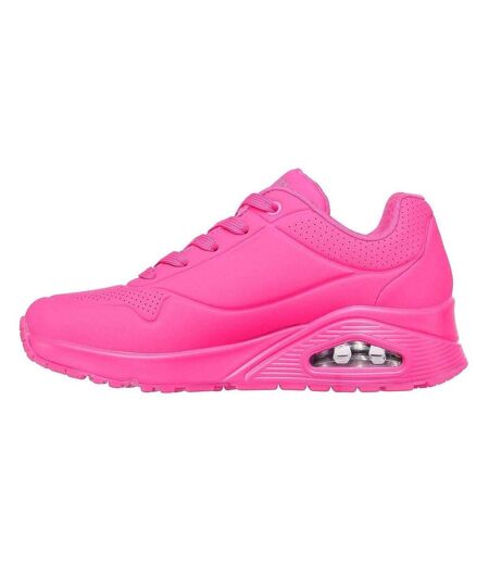 Baskets Uno Stand On Air Femme Rose Vif Skechers
