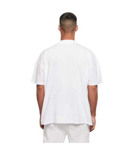 Mens Mock Neck Oversized T-shirt White Build Your Brand