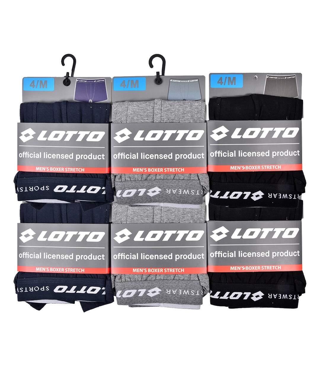 Boxer homme LOTTO Pack de 6 Boxers 1118