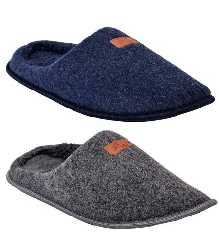 Pantoufle HOMME SUEDINE MBS00650 PACK DE 2