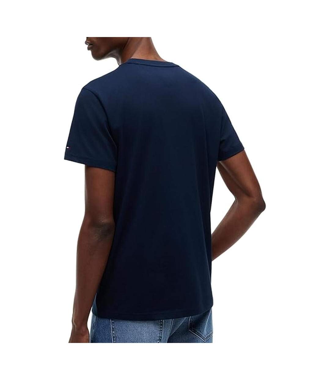 T-Shirt marine homme tommy hilfiger slim-2